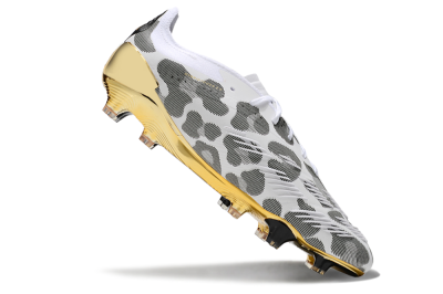 Adidas Predator 24 Elite FG Firm Ground Soccer Cleats - White/Black/Gold