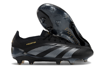 Adidas Predator Elite 24 FG Firm Ground Soccer Cleats - Black/Silver/Yellow