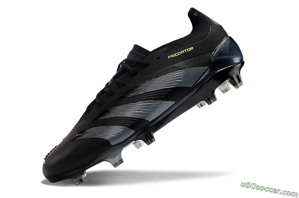 Adidas Predator Elite 24 FG Firm Ground Soccer Cleats - Black/Silver/Yellow 5