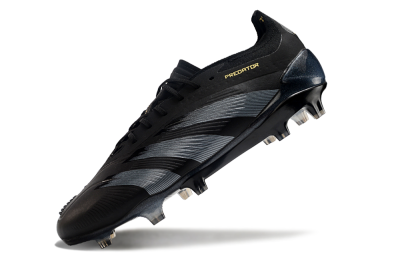 Adidas Predator Elite 24 FG Firm Ground Soccer Cleats - Black/Silver/Yellow