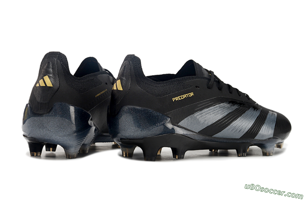 Adidas Predator Elite 24 FG Firm Ground Soccer Cleats - Black/Silver/Yellow 6
