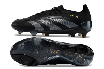 Adidas Predator Elite 24 FG Firm Ground Soccer Cleats - Black/Silver/Yellow