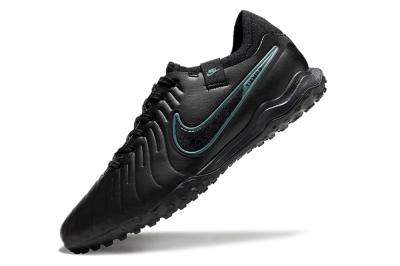 Nike Tiempo Legend 10 Pro TF Artificial Turf Soccer Shoes - Black/Jade