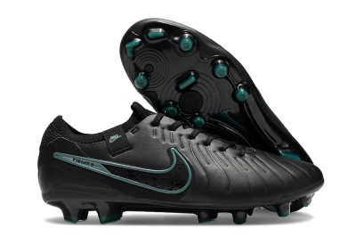 Nike Tiempo Legend 10 Elite FG Firm Ground Soccer Cleats - Black/Jade