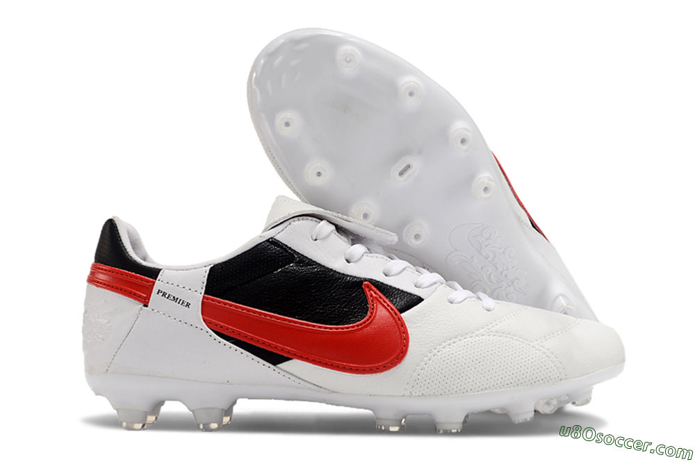 Nike The Premier 3 FG Firm Ground Soccer Cleats - Beige/Red/Black 1