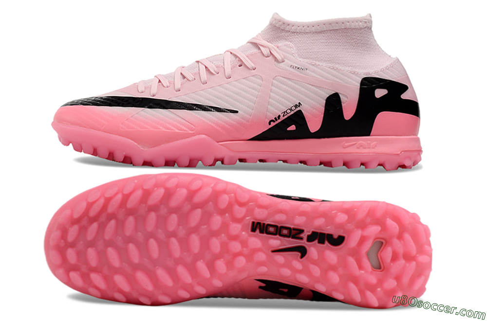 Nike Air Zoom Mercurial Superfly 9 Academy TF Artificial Turf Soccer Shoes - Pink/Black 0