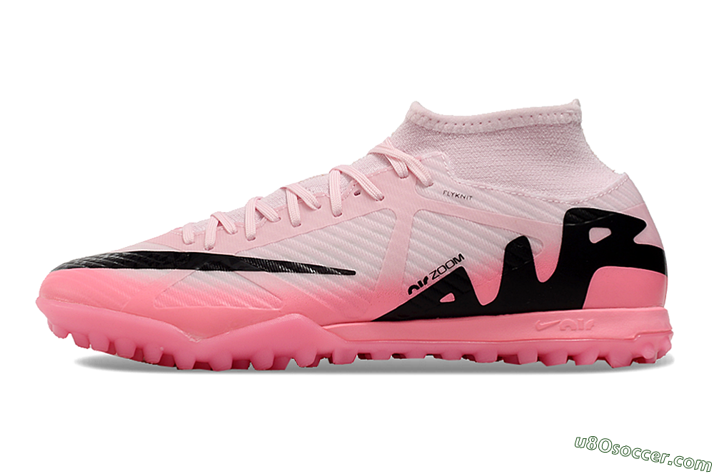 Nike Air Zoom Mercurial Superfly 9 Academy TF Artificial Turf Soccer Shoes - Pink/Black 2