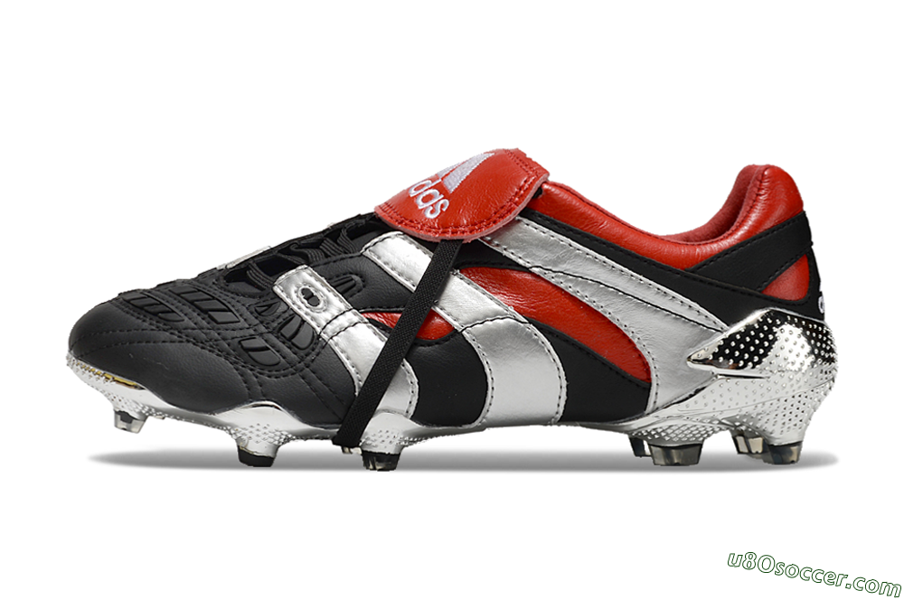 Adidas Predator Accelerator FG Firm Ground Soccer Cleats - Black/Silver/Red 2