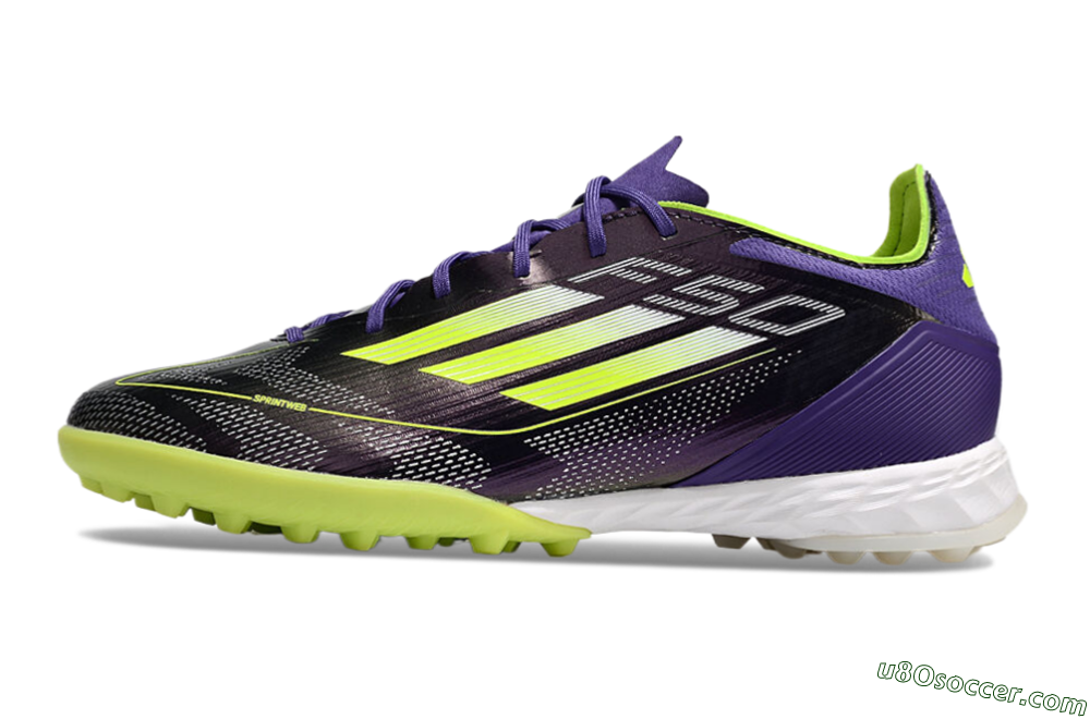 Adidas F50 Elite TF Artificial Turf Soccer Shoes - Purple/Yellow/White 4