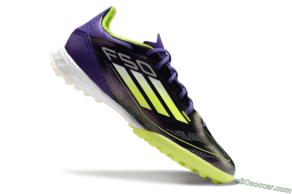 Adidas F50 Elite TF Artificial Turf Soccer Shoes - Purple/Yellow/White 2