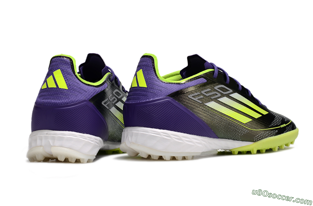 Adidas F50 Elite TF Artificial Turf Soccer Shoes - Purple/Yellow/White 0