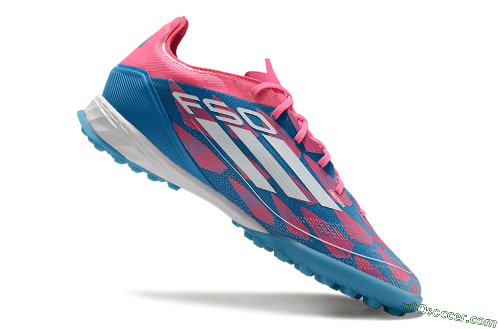 Adidas F50 Elite FG Artificial Turf Soccer Cleats - Blue/Pink/White 4