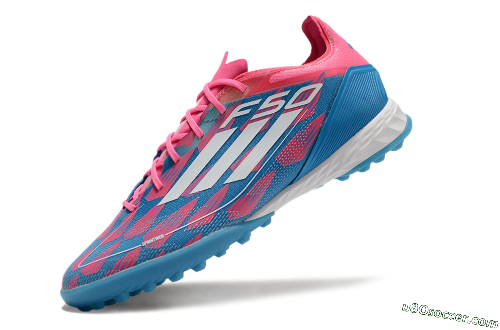 Adidas F50 Elite FG Artificial Turf Soccer Cleats - Blue/Pink/White 5