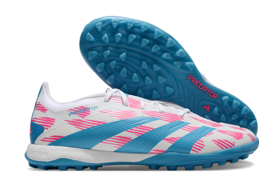 Adidas Predator Elite 24 TF Artificial Turf Soccer Shoes - White/Pink/Blue