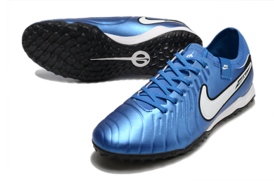 Nike Tiempo Legend 10 Elite TF Artificial Turf Soccer Shoes - Blue/White/Black