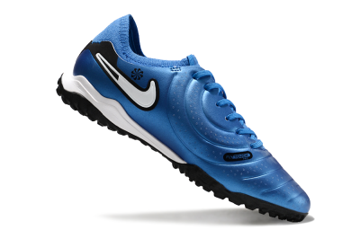 Nike Tiempo Legend 10 Elite TF Artificial Turf Soccer Shoes - Blue/White/Black