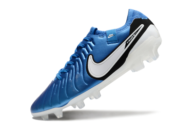 Nike Tiempo Legend 10 Elite FG Firm Ground Soccer Cleats - Blue/White/Black