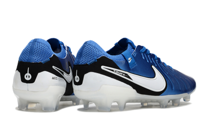 Nike Tiempo Legend 10 Elite FG Firm Ground Soccer Cleats - Blue/White/Black