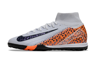 Nike Air Zoom Mercurial Superfly 10 Elite TF Artificial Turf Soccer Shoes - White/Black/Orange