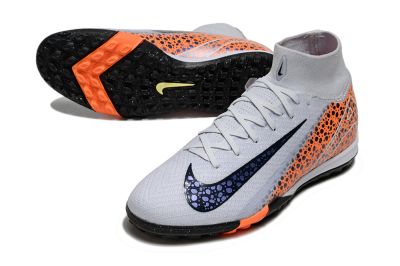 Nike Air Zoom Mercurial Superfly 10 Elite TF Artificial Turf Soccer Shoes - White/Black/Orange