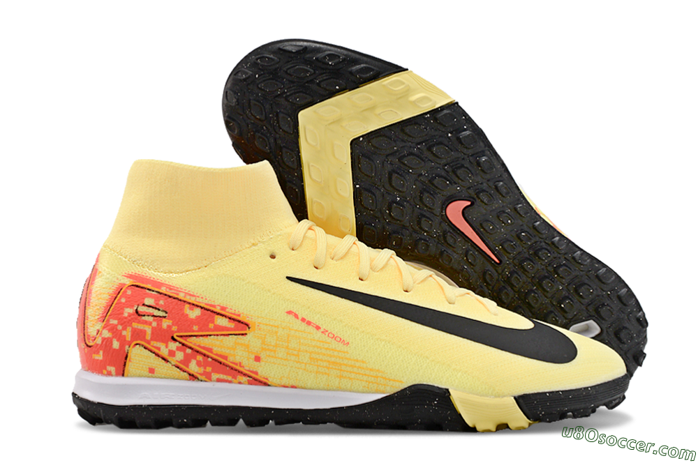 Nike Air Zoom Mercurial Superfly 10 Elite TF Artificial Turf Soccer Shoes - Yellow/Pink/Black 1