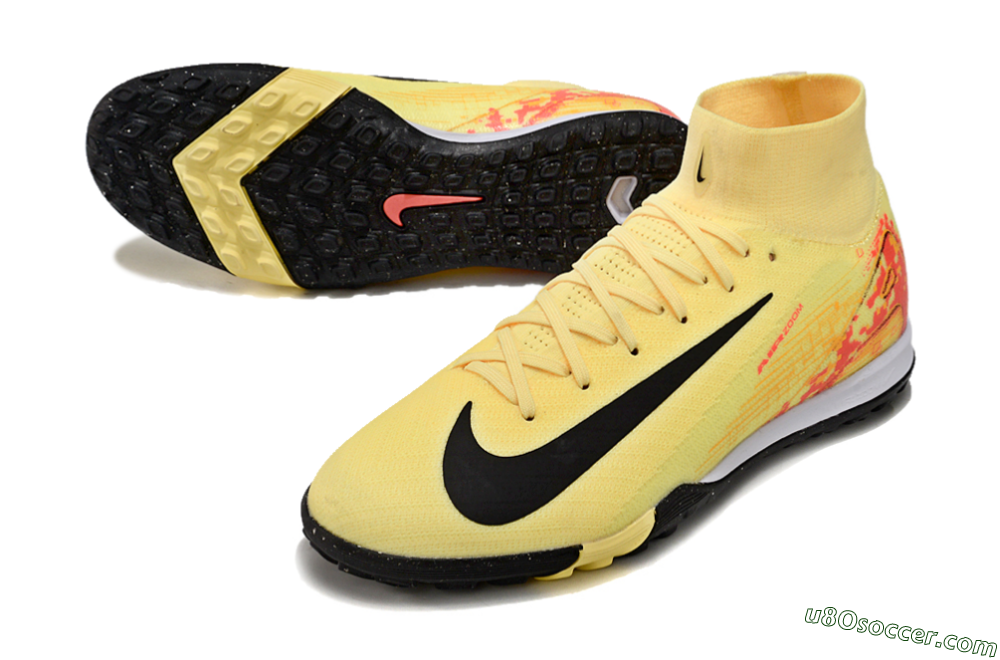 Nike Air Zoom Mercurial Superfly 10 Elite TF Artificial Turf Soccer Shoes - Yellow/Pink/Black 3