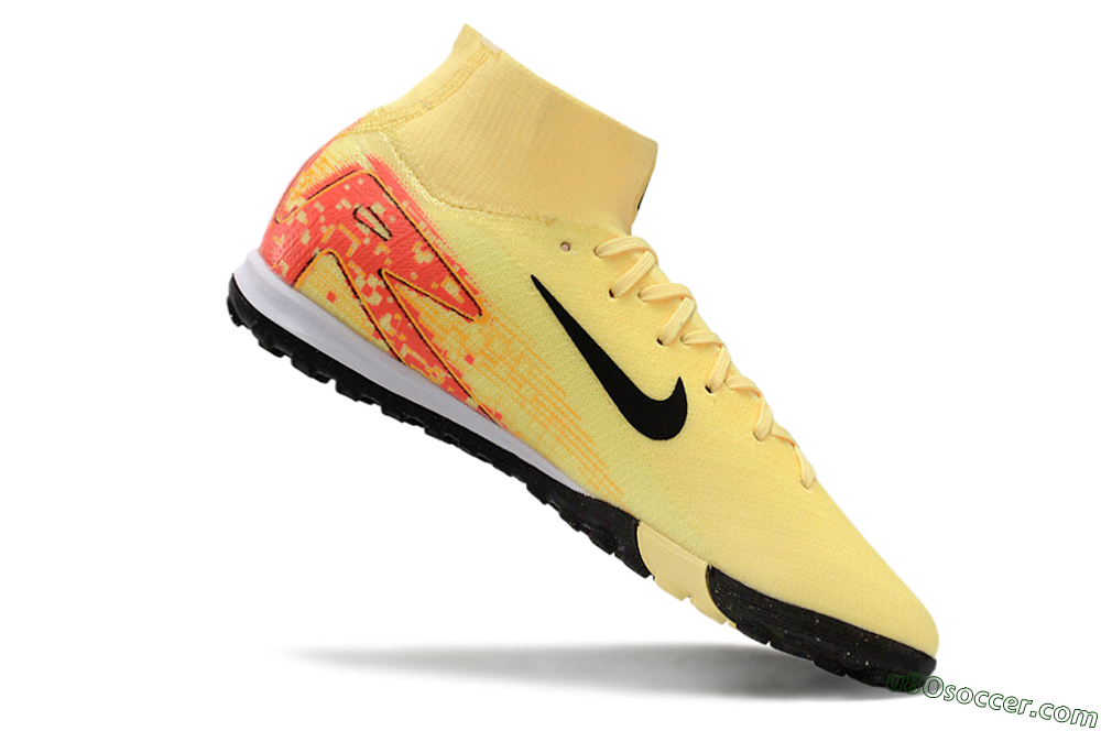 Nike Air Zoom Mercurial Superfly 10 Elite TF Artificial Turf Soccer Shoes - Yellow/Pink/Black 4