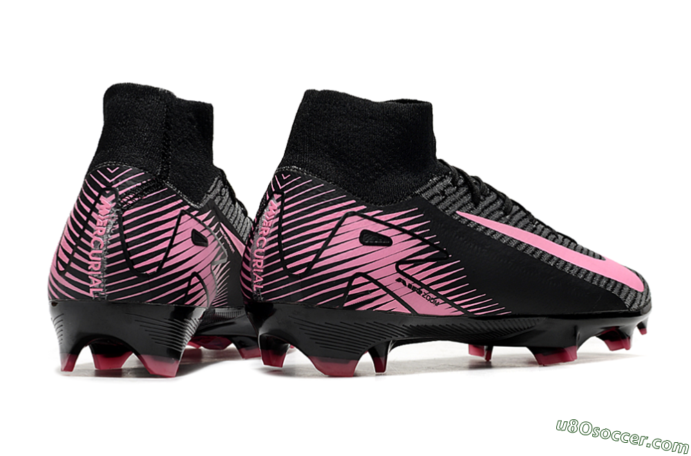 Nike Air Zoom Mercurial Superfly 10 Elite FG Firm Ground Soccer Cleats - Black/Pink 6