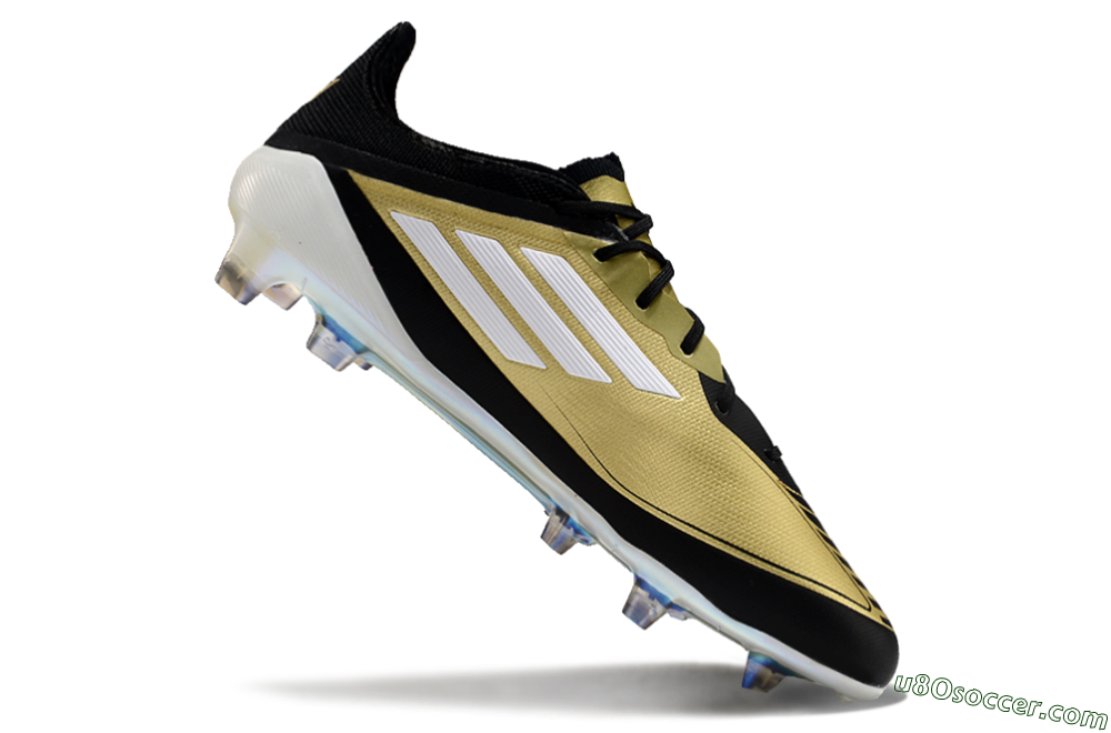 Adidas F50 Adizero Messi FG Firm Ground Soccer Cleats - Gold/White/Black 2