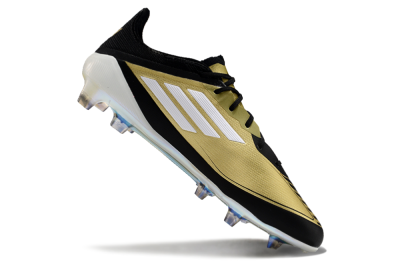 Adidas F50 Adizero Messi FG Firm Ground Soccer Cleats - Gold/White/Black