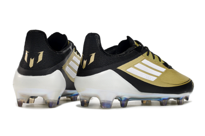 Adidas F50 Adizero Messi FG Firm Ground Soccer Cleats - Gold/White/Black
