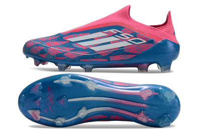 Adidas F50 Elite Laceless FG Firm Ground Soccer Cleats - Blue/Pink/White