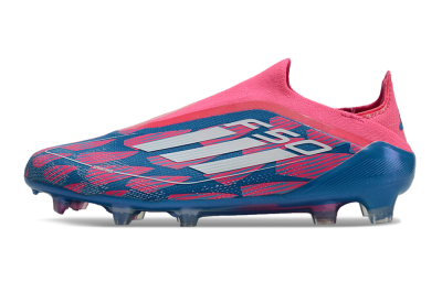 Adidas F50 Elite Laceless FG Firm Ground Soccer Cleats - Blue/Pink/White