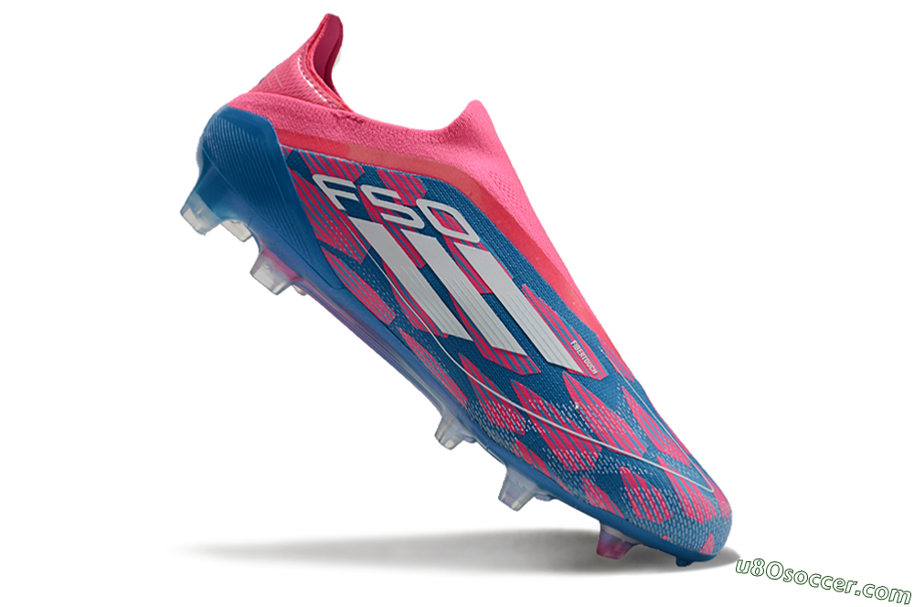 Adidas F50 Elite Laceless FG Firm Ground Soccer Cleats - Blue/Pink/White 2