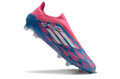 Adidas F50 Elite Laceless FG Firm Ground Soccer Cleats - Blue/Pink/White