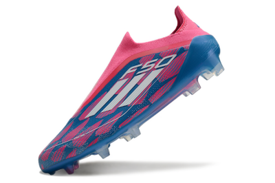 Adidas F50 Elite Laceless FG Firm Ground Soccer Cleats - Blue/Pink/White