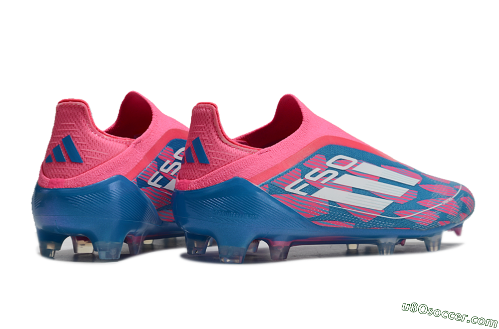 Adidas F50 Elite Laceless FG Firm Ground Soccer Cleats - Blue/Pink/White 0