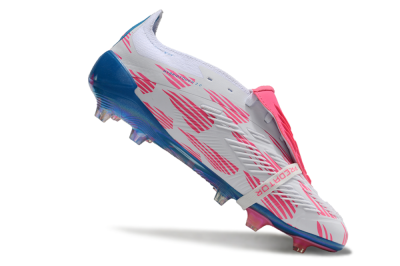 Adidas Predator Elite Foldover Tongue FG Firm Ground Soccer Cleats - White/Blue/Pink
