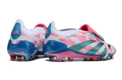 Adidas Predator Elite Foldover Tongue FG Firm Ground Soccer Cleats - White/Blue/Pink