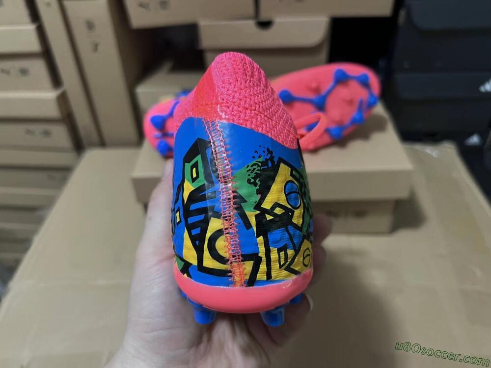Puma Future Ultimate MG Multi Ground Soccer Cleats - Red/Blue/Yellow/Green