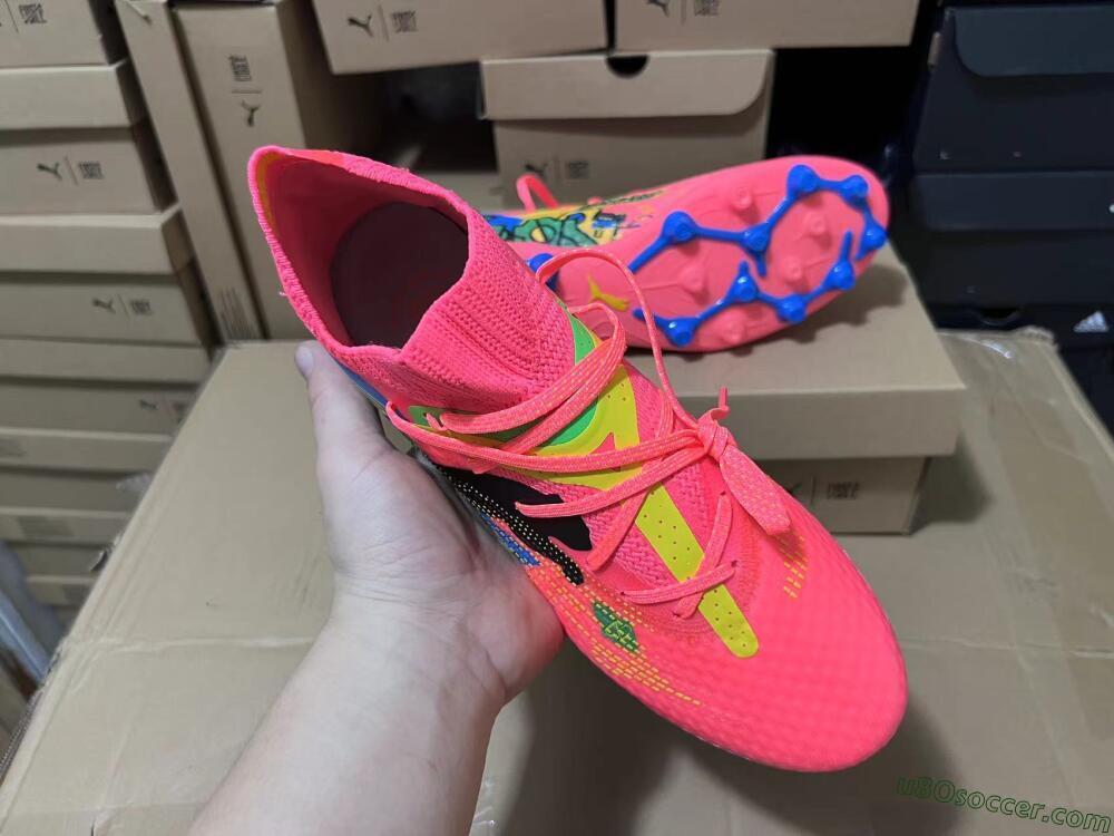 Puma Future Ultimate MG Multi Ground Soccer Cleats - Red/Blue/Yellow/Green