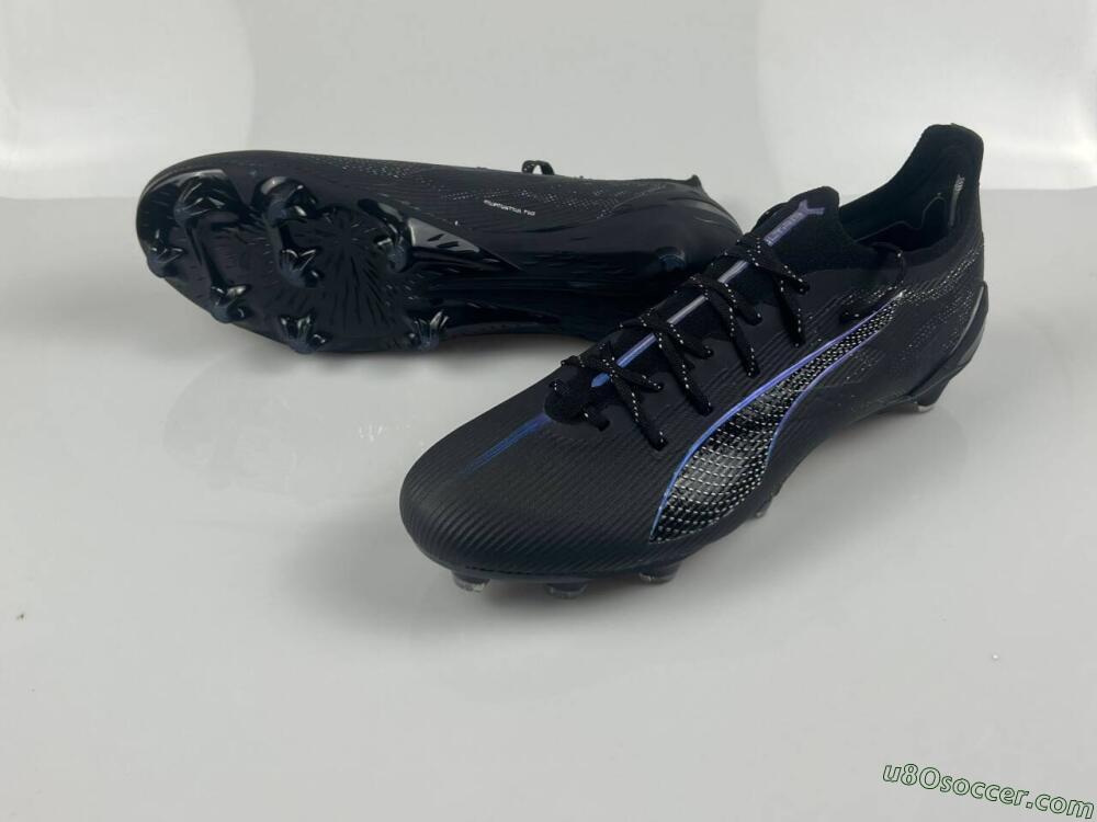 Puma Ultra 5 Ultimate FG Firm Ground Soccer Cleats - Black/Silver/Blue