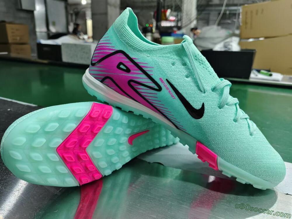 Nike Air Zoom Mercurial Vapor 16 Elite TF Artificial Turf Soccer Shoes - Green/Pink/Black