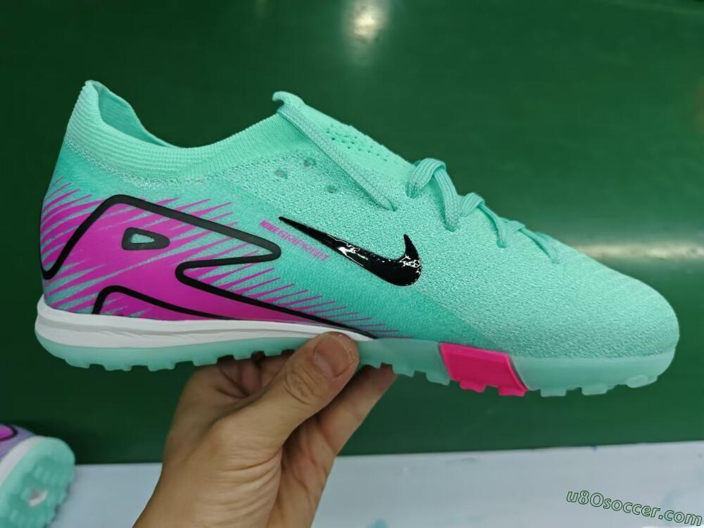 Nike Air Zoom Mercurial Vapor 16 Elite TF Artificial Turf Soccer Shoes - Green/Pink/Black