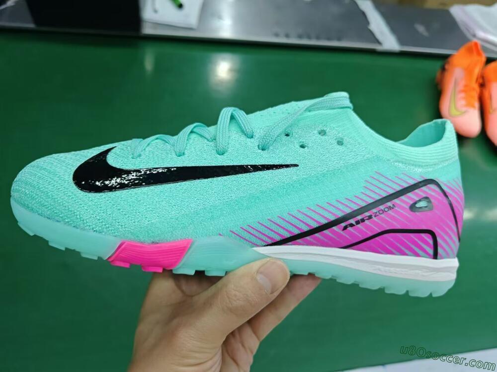 Nike Air Zoom Mercurial Vapor 16 Elite TF Artificial Turf Soccer Shoes - Green/Pink/Black