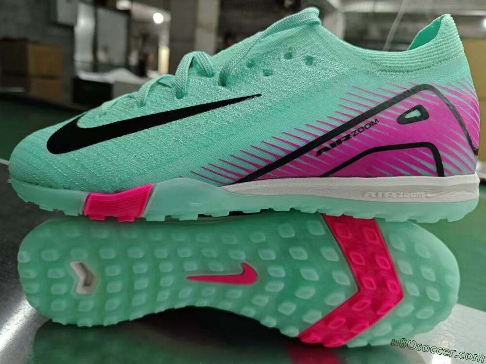 Nike Air Zoom Mercurial Vapor 16 Elite TF Artificial Turf Soccer Shoes - Green/Pink/Black