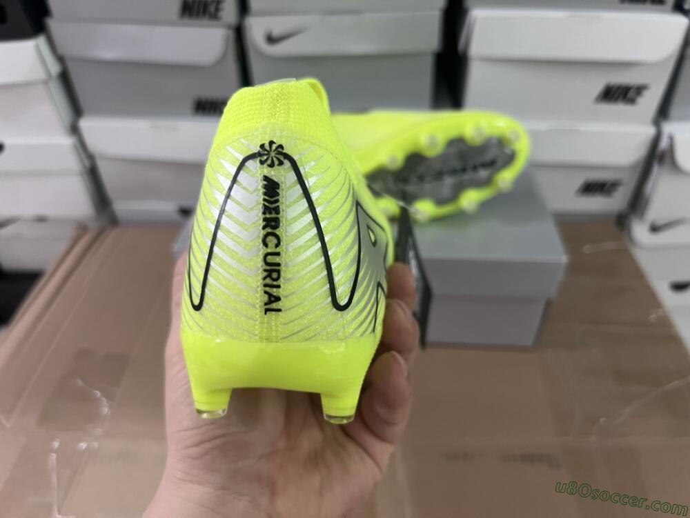 Nike Air Zoom Mercurial Vapor 16 Elite AG Artificial Grass Soccer Cleats - Yellow/Silver/Black