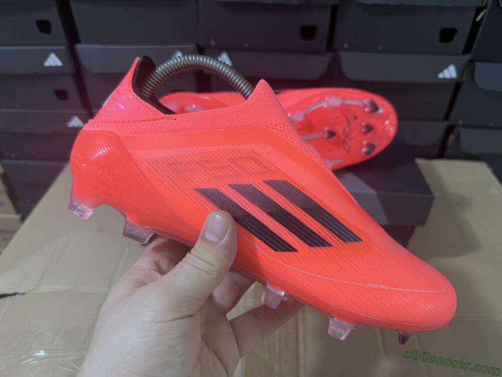 Adidas F50 Elite Laceless FG Firm Ground Soccer Cleats - Red/Blue/Silver