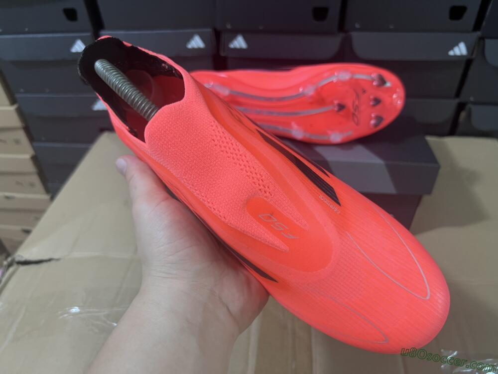 Adidas F50 Elite Laceless FG Firm Ground Soccer Cleats - Red/Blue/Silver