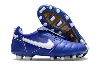 Ronaldo x Nike Tiempo Legend R10 Elite FG Firm Ground Soccer Cleats - Bule/White